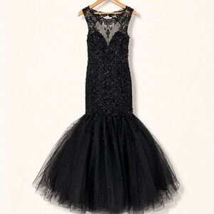 Mori Lee Madeline Gardner Women 6 Gown Mermaid Beaded Sequin Tulle Prom Formal‎
